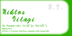 miklos vilagi business card